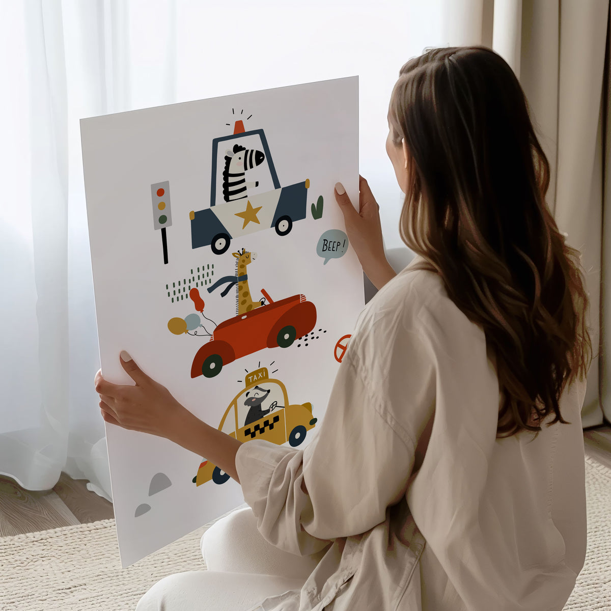 colorful car vehicle wall art prints