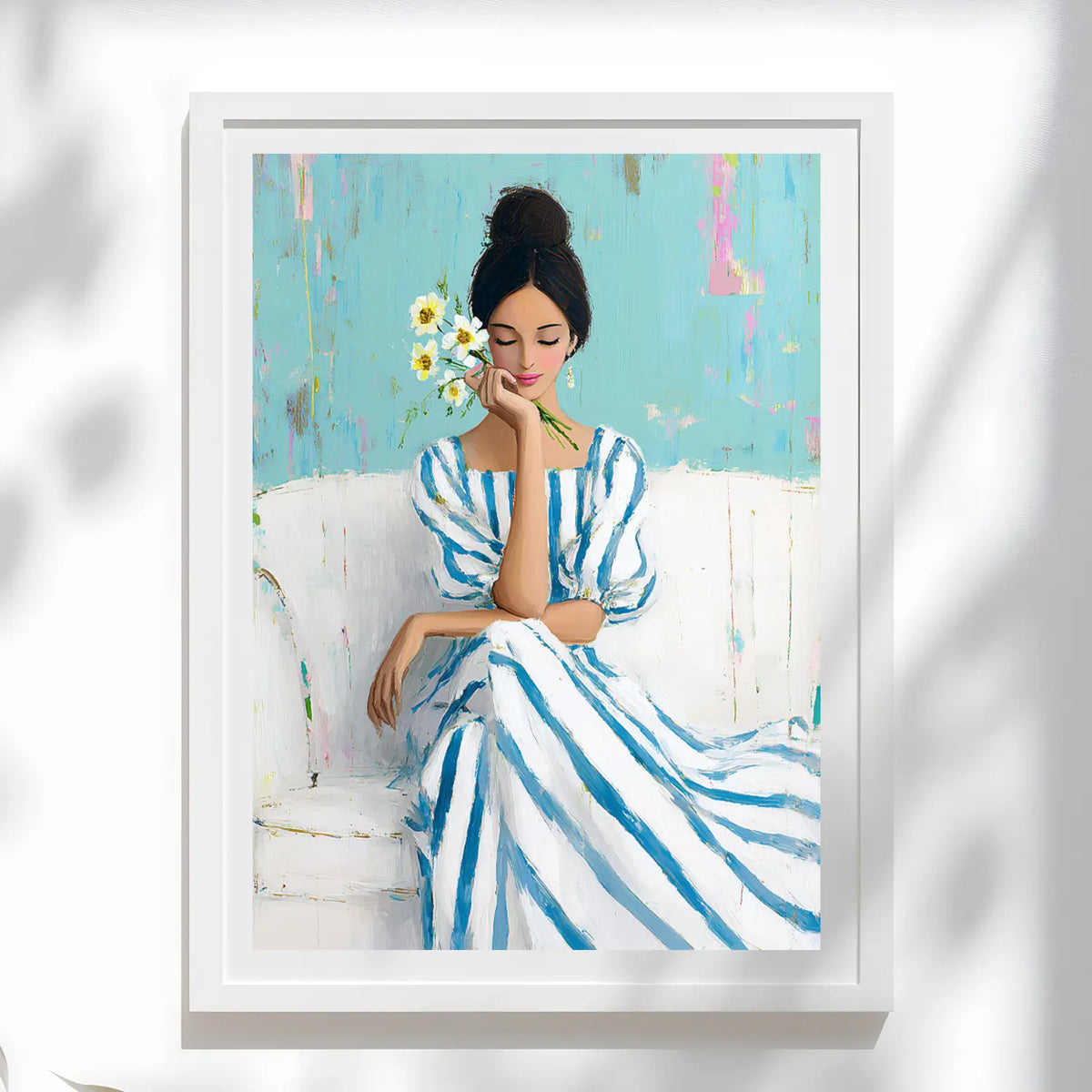 Feminine Wall Art – Striped Dress