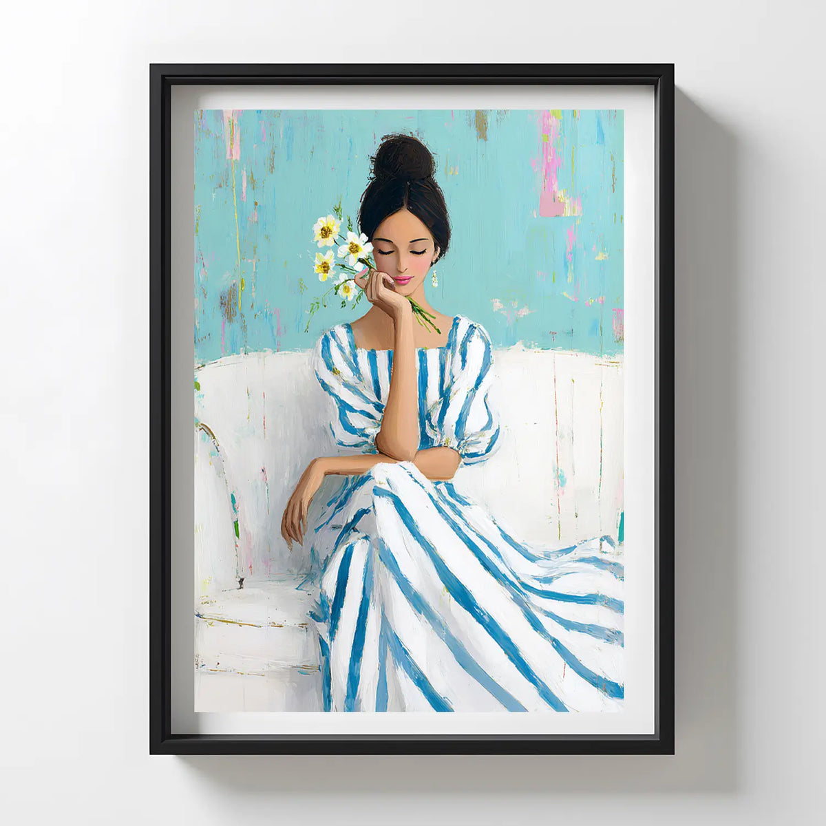Feminine Wall Art – Striped Dress