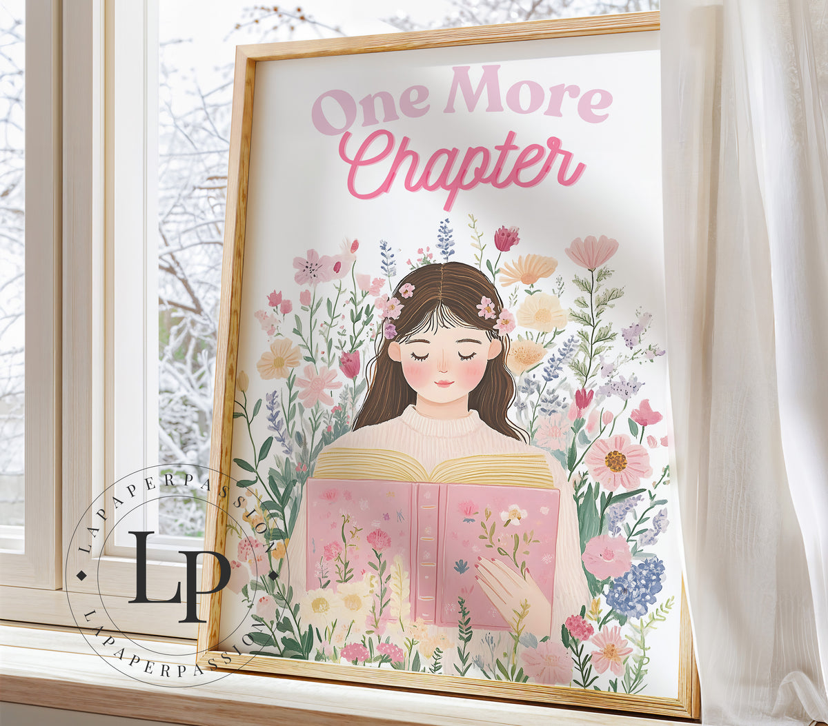 Reading Art - Girl's Book Wall Art Print