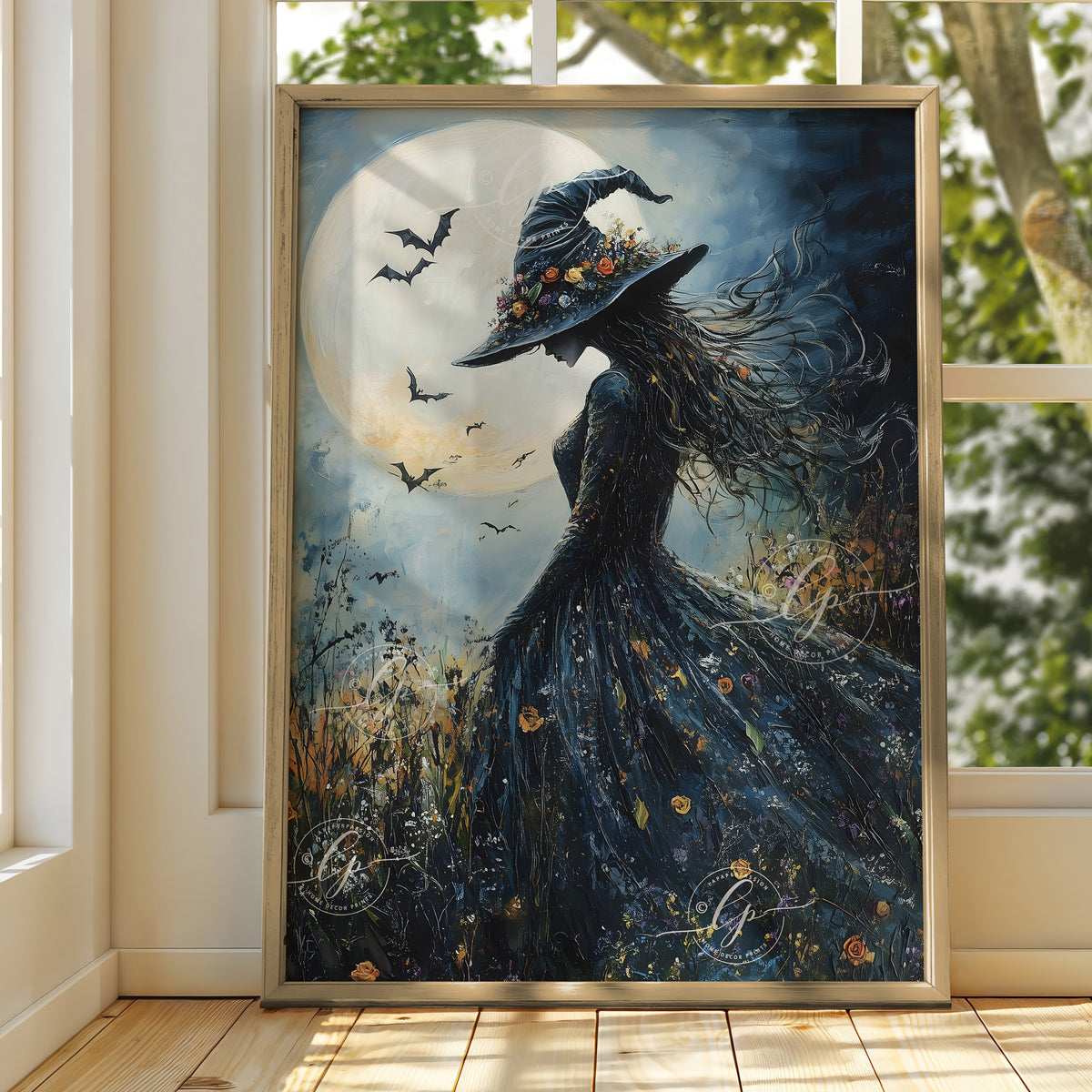 Gothic Moon Witch Wall Art