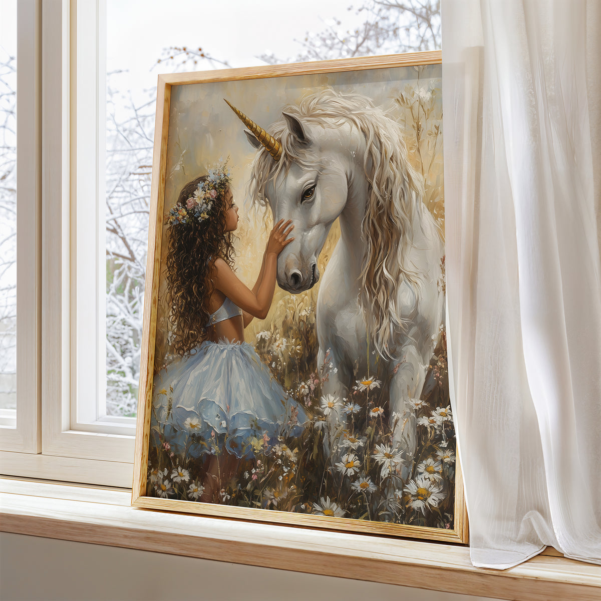 Unicorn Kisses Wall Art for Girls