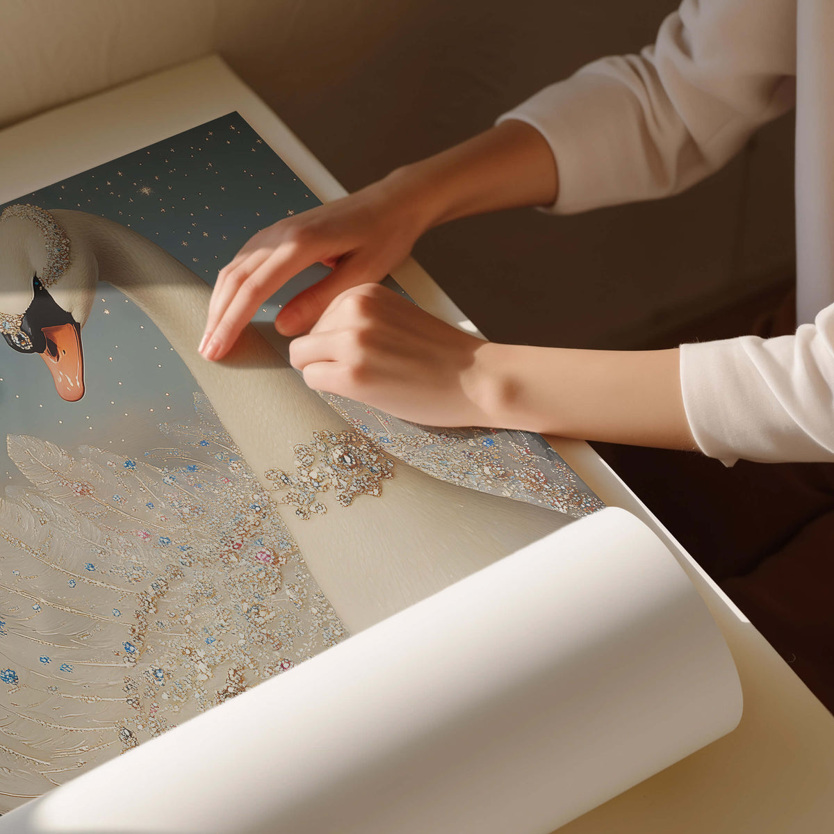 Vintage Swan - Print Nursery Art