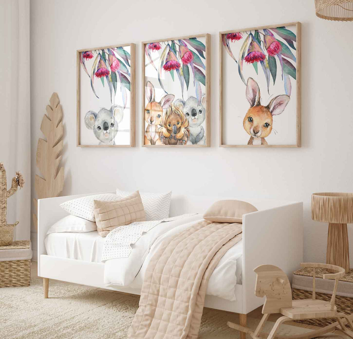 Australian Baby Animal Girls Nursery Wall Art Prints