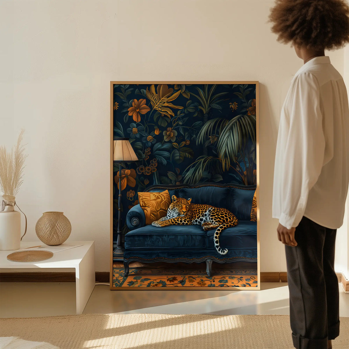 Chic luxury leopard artwork perfect for contemporary home decor