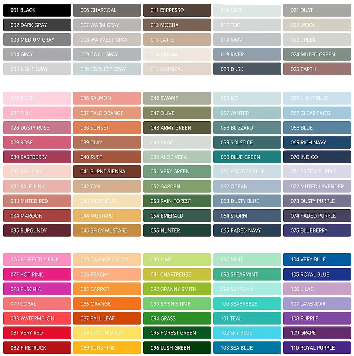 Colour options for custom text in customised wall art prints