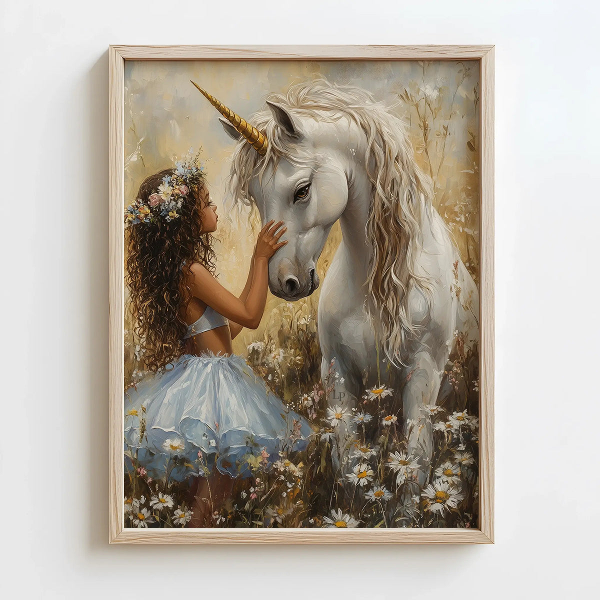 Unicorn Kisses Wall Art for Girls