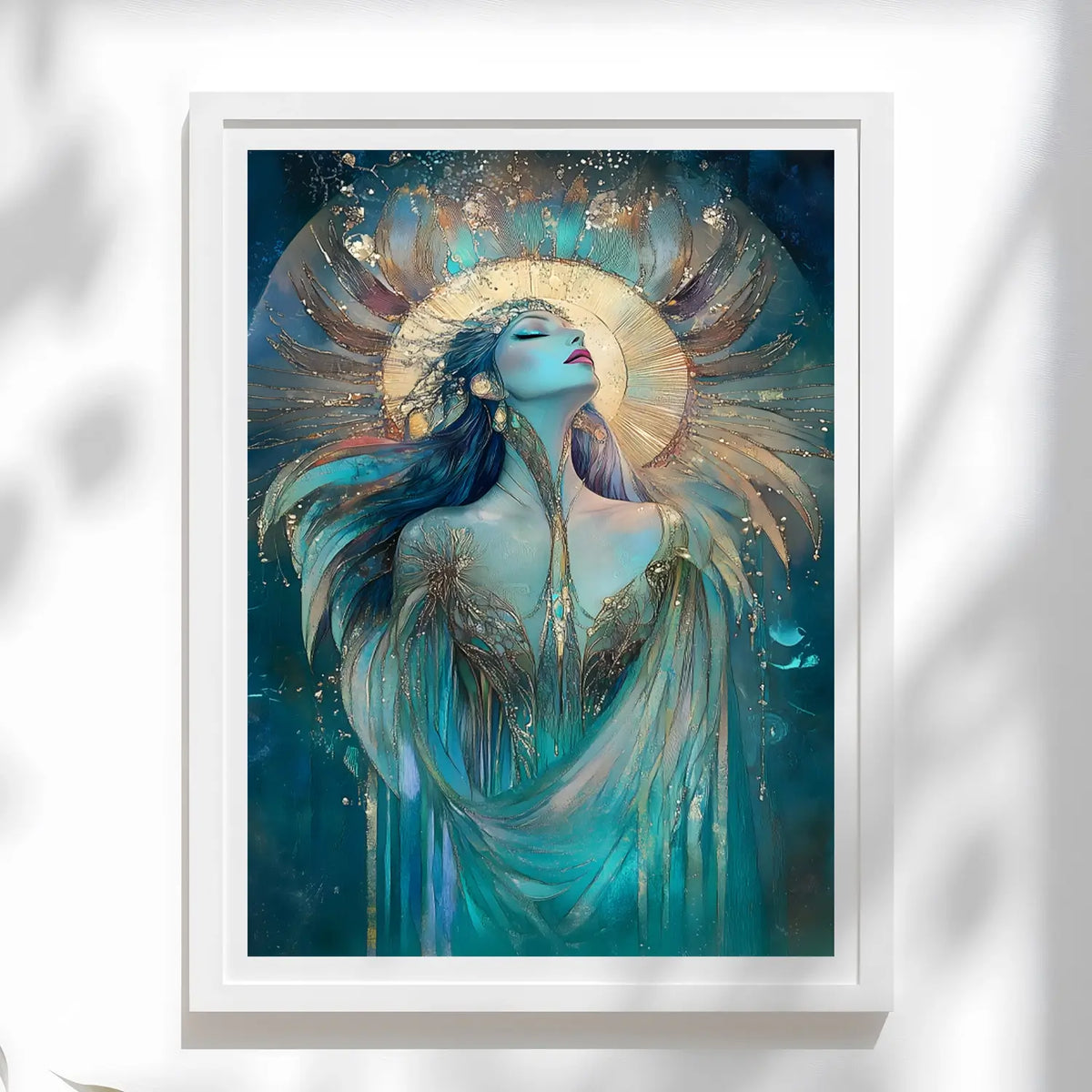 Moon Goddess artwork displayed in a clean white frame