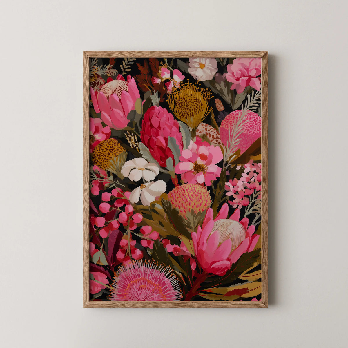 Australian Banksia Floral Wall Art Print