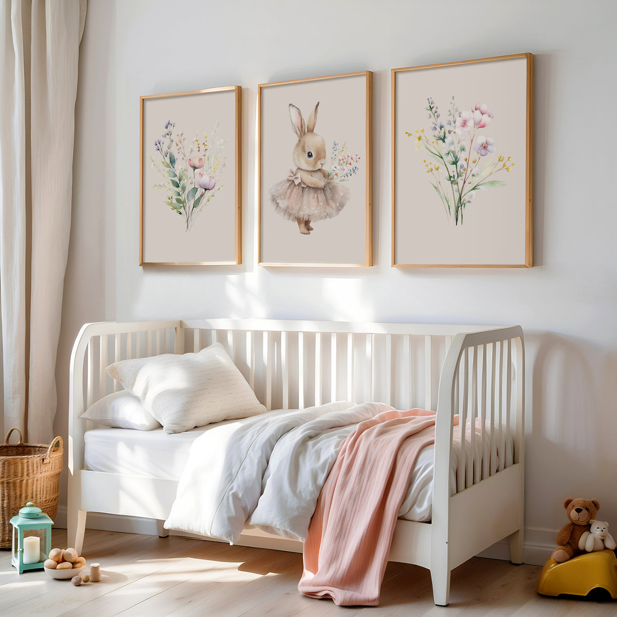 Whimsical Bunny Wall Art Prints