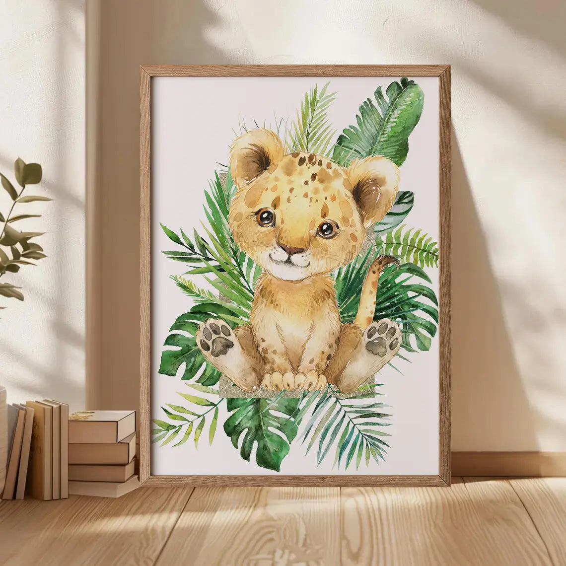 Safari Cub Jungle Print for Kids Nursery Wall Art