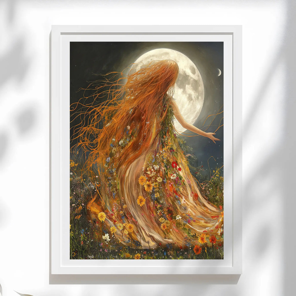 Spiritual artwork of moon goddess