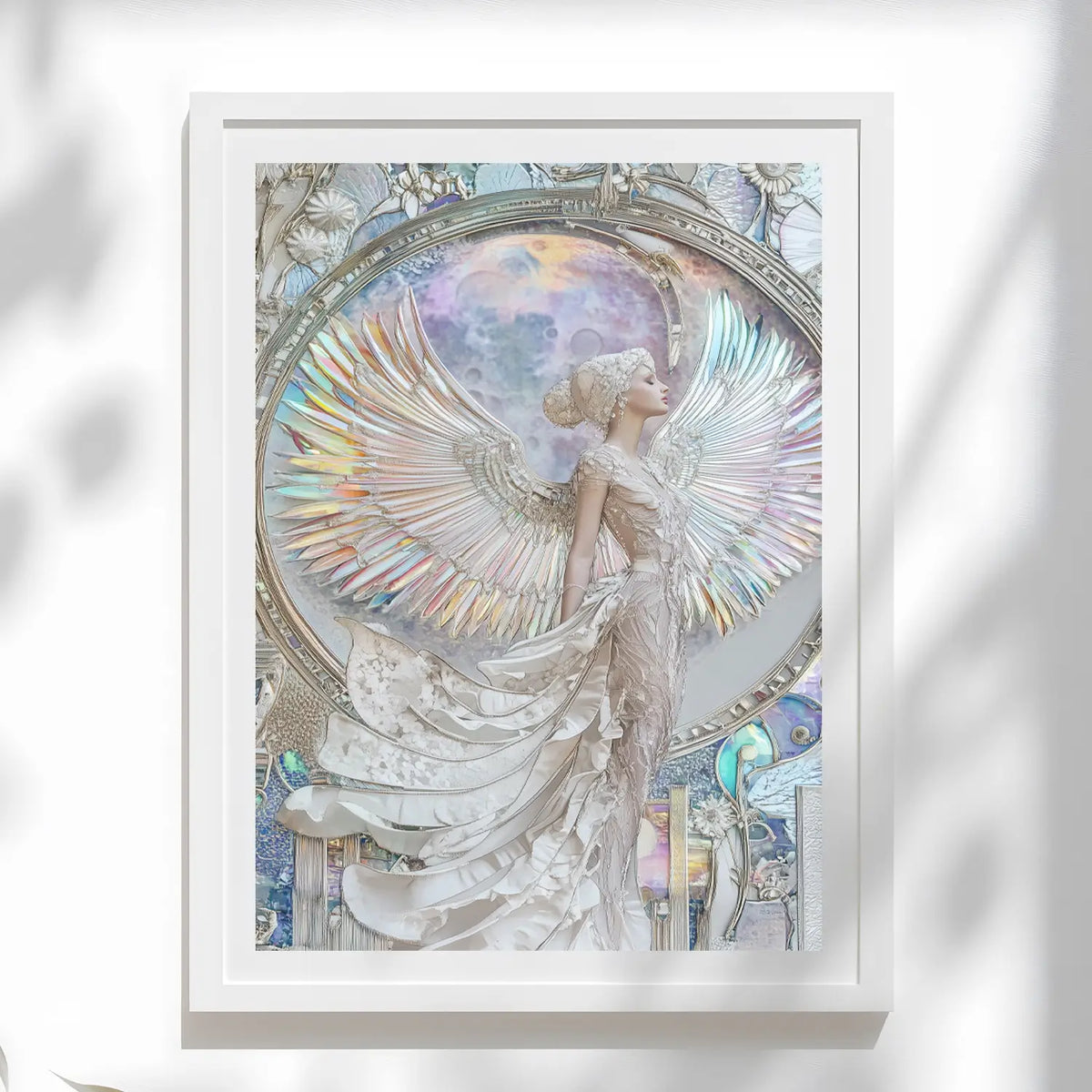 Spiritual goddess artwork with moonlight tones and elegant, fantasy-inspired design