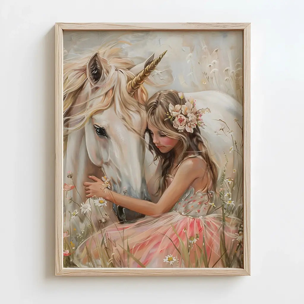 “Unicorn wall art for girls bedroom with pastel colors – La Paper Passion”