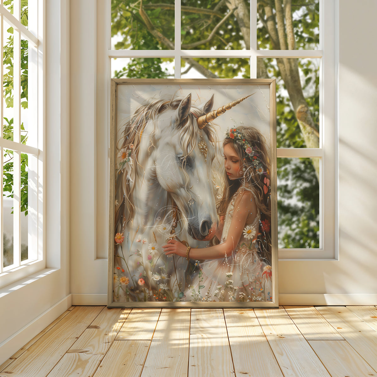 Unicorn Dreams Amidst Wildflower Whispers