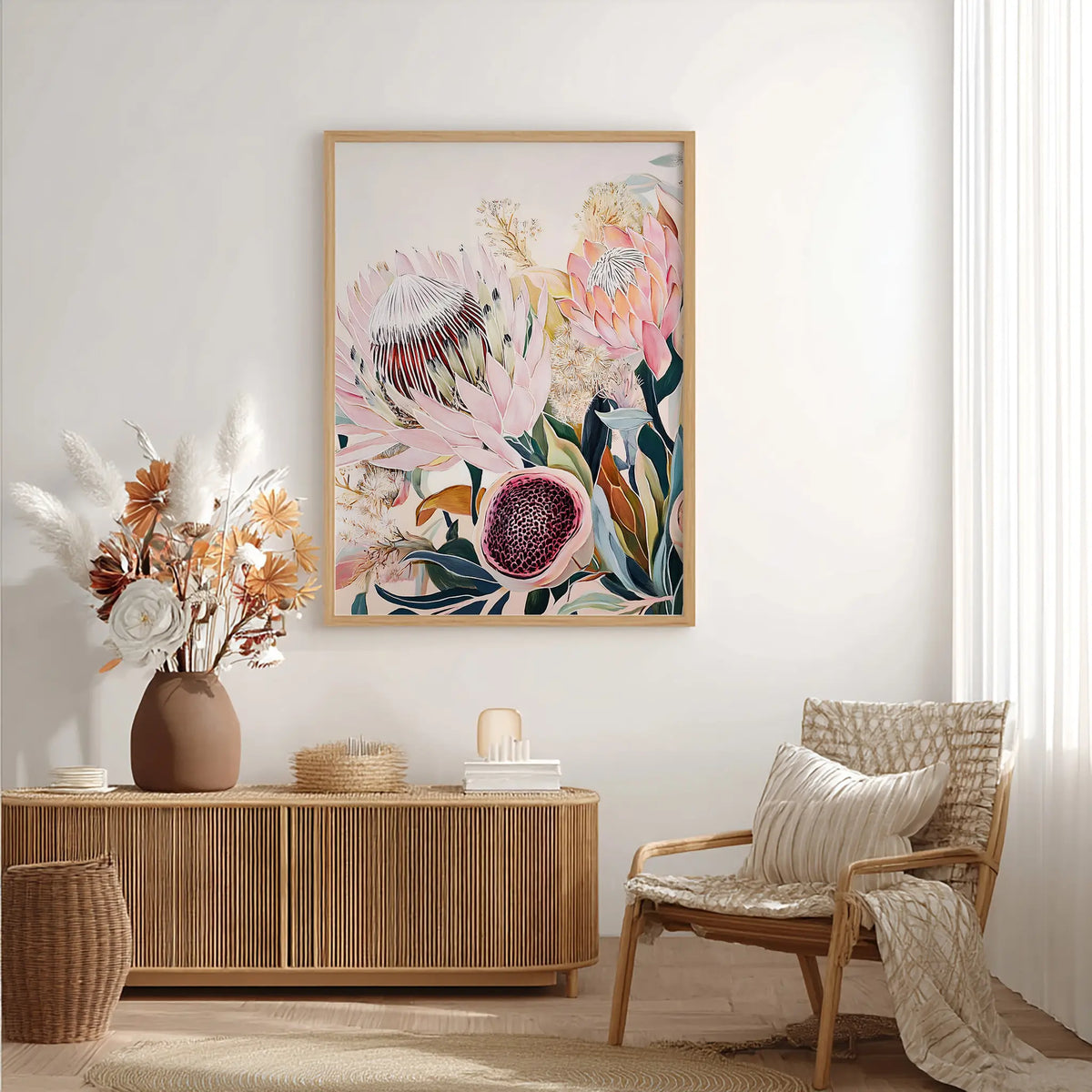 Australian Feminine floral wall art