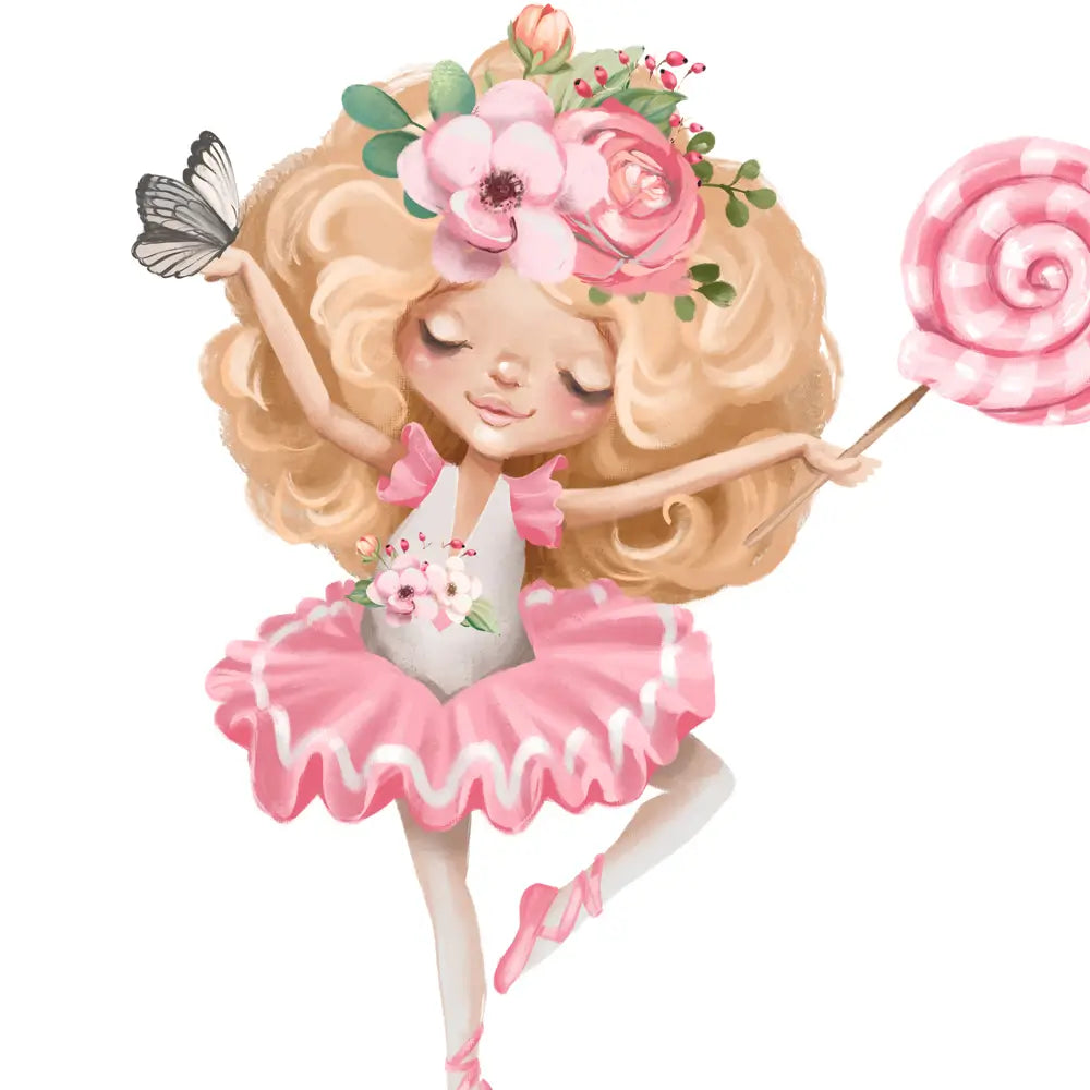 whimsical ballet-themed art prints showcasing charming ballerina in motion.