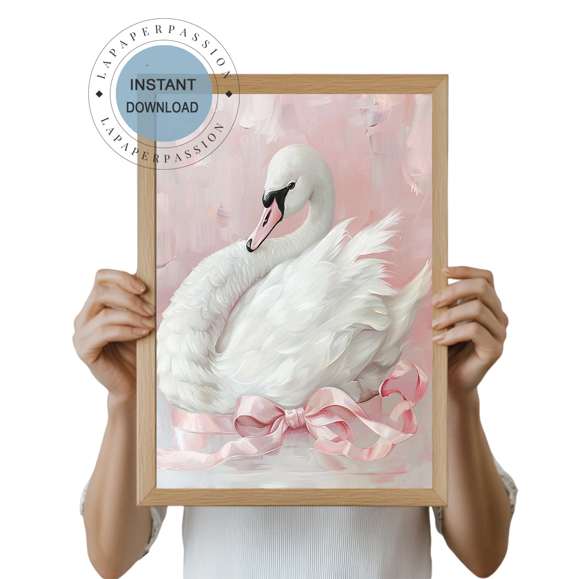 Sophie Swan nursery print exclusive to lapaperpassion -pretty pastals in oil