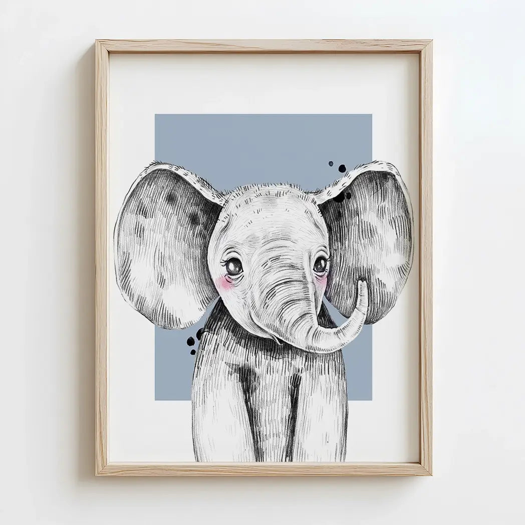 elphamt in Set of 3 Personalised Safari Animal Prints