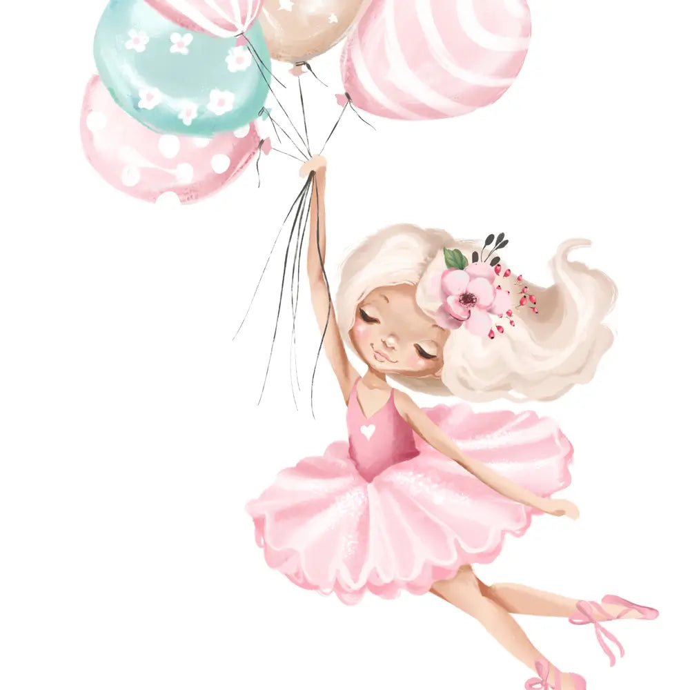 allet illustrations of young dancers in pastel tones, adding grace and imagination to any room.