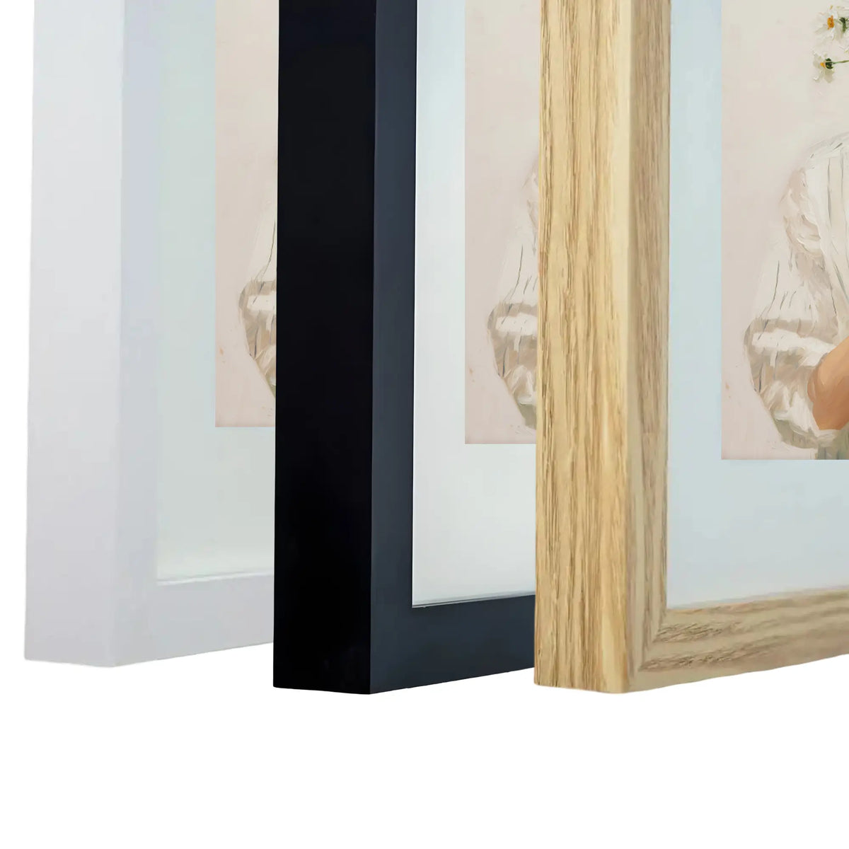 frames oak white and back