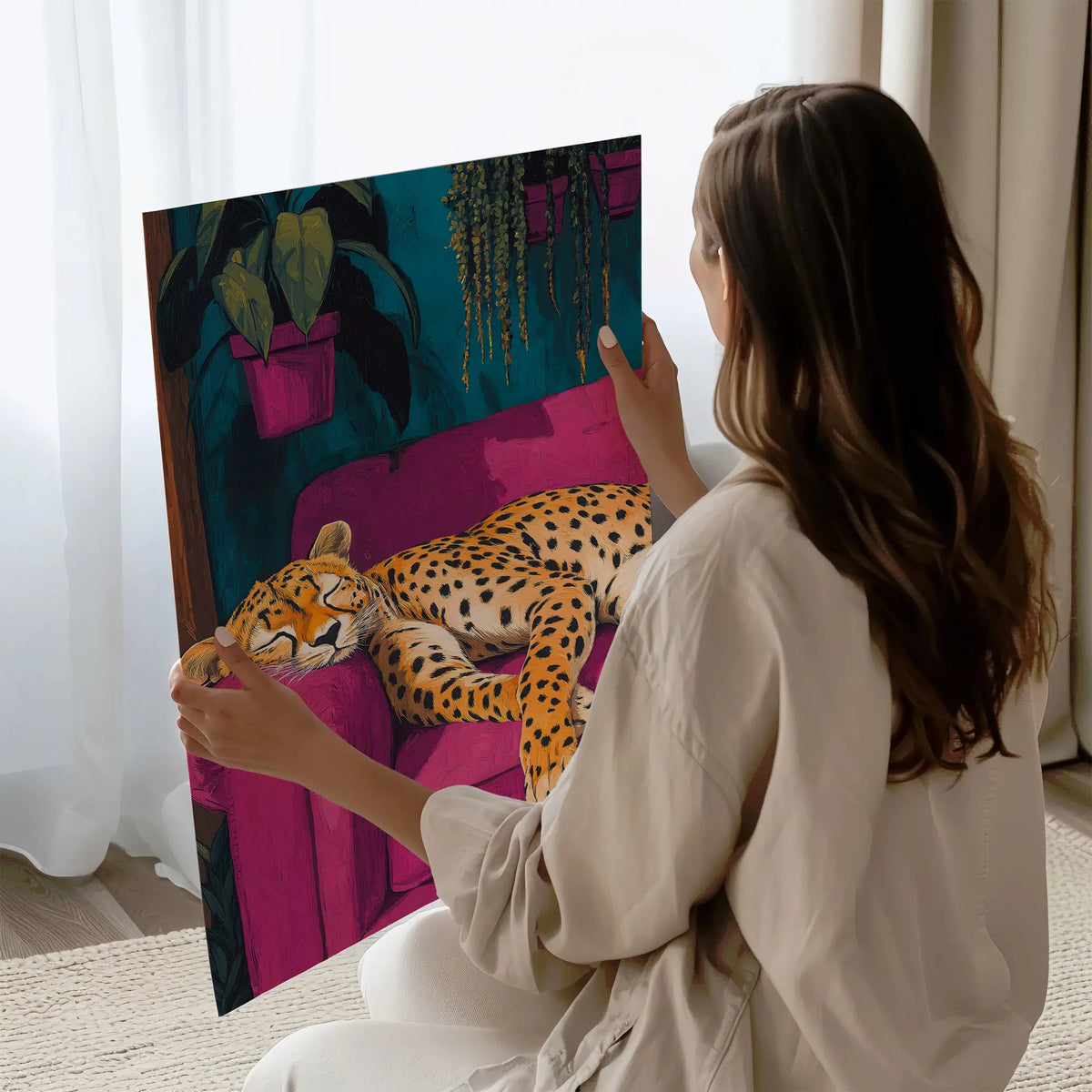 Sleeping Leopard Wall Art