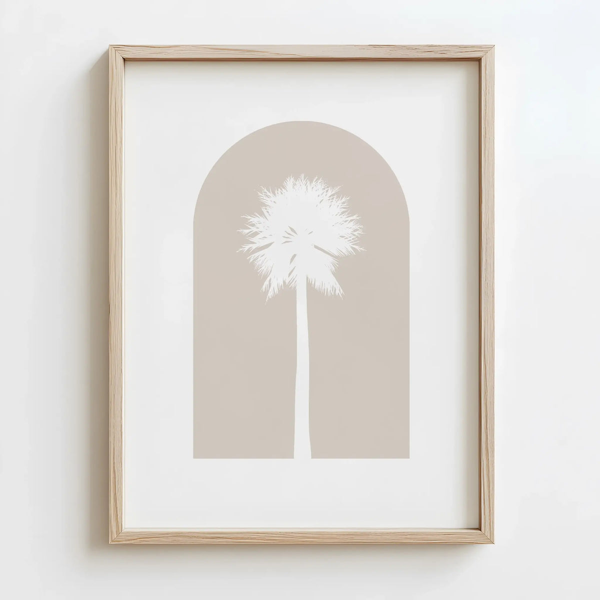 close up of palm tree modern silhouette print