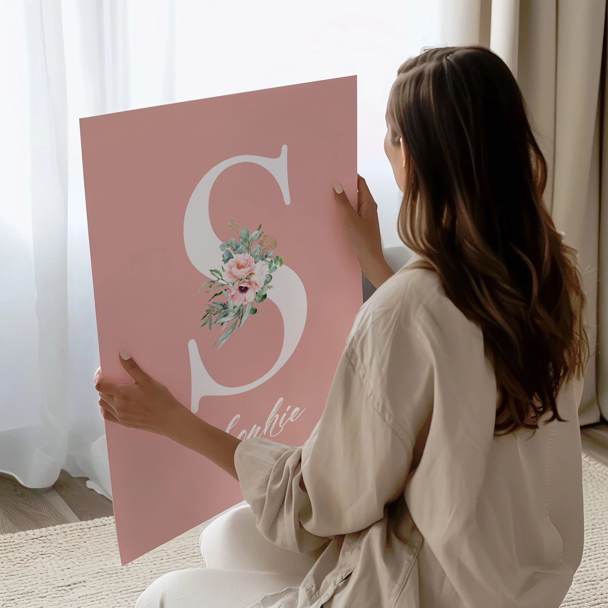 personalised name print with customised text and colour options