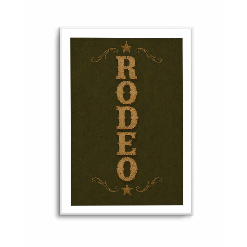 Western ranch style wall art print