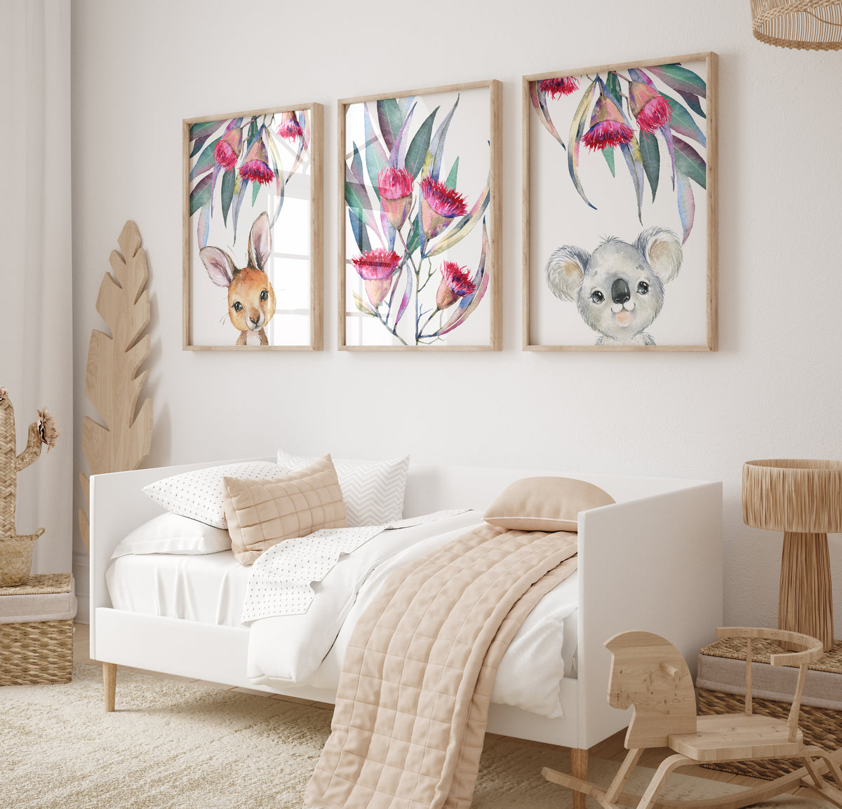 Girl's Australian Animal wall art Prints