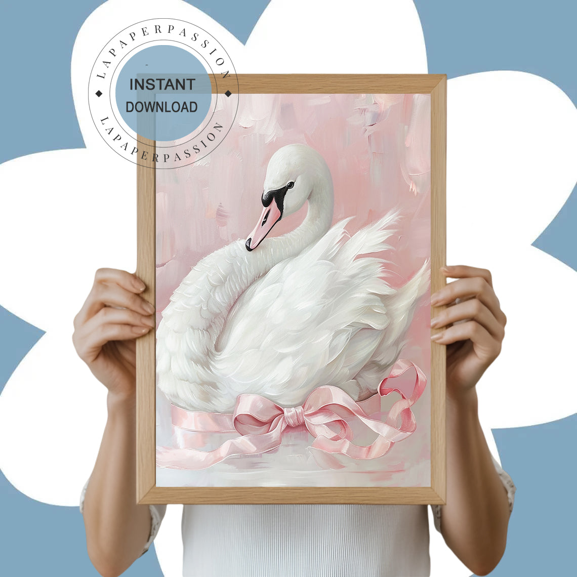 Sophie Swan nursery print exclusive to lapaperpassion -pretty pastals in oil
