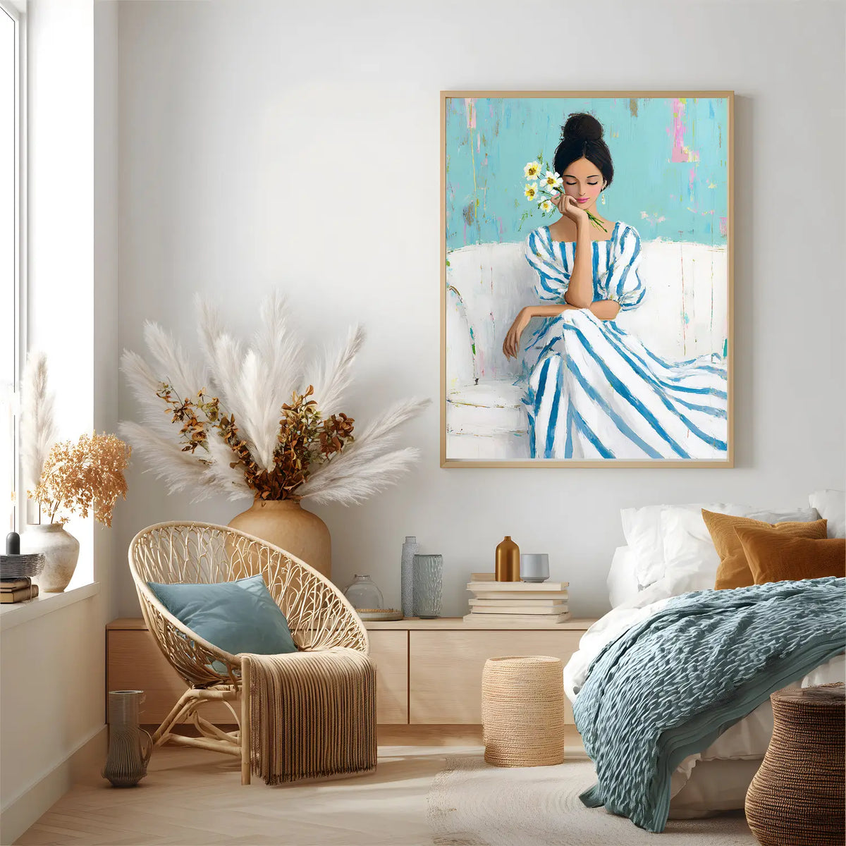 Feminine Wall Art – Striped Dress
