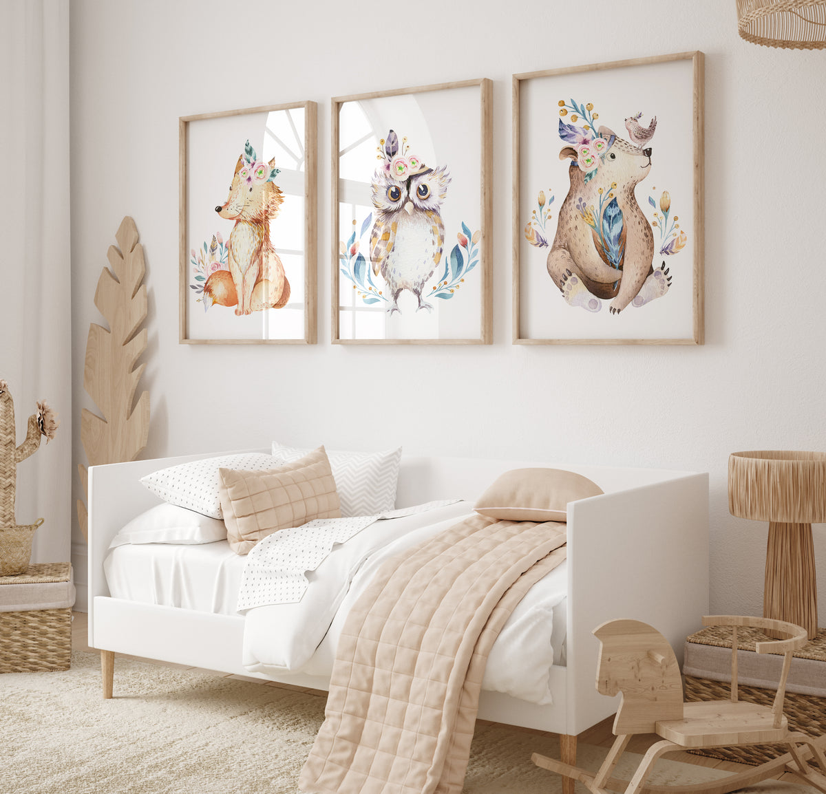 Woodland Animal Wall Art Prints - Nursery prints
