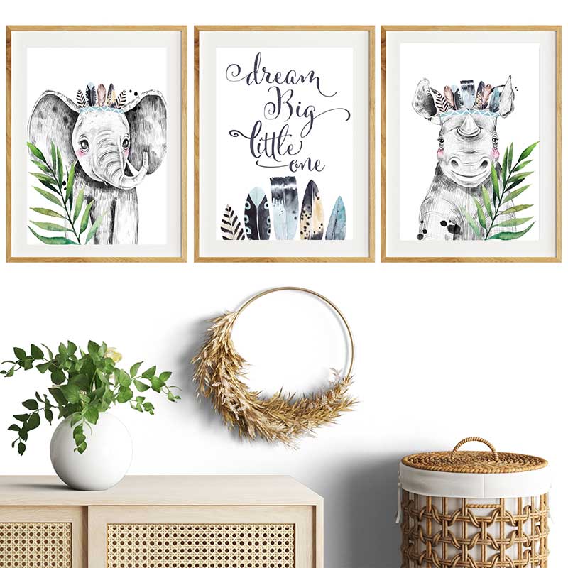 Safari Animal Wall Prints