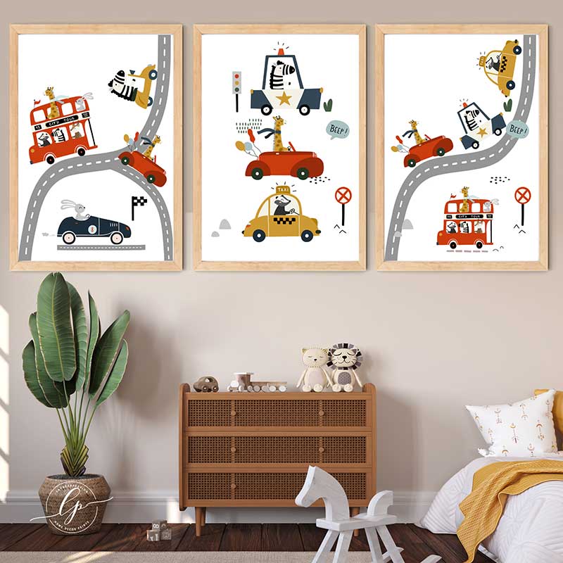 Boys Trucks and Cars wall art