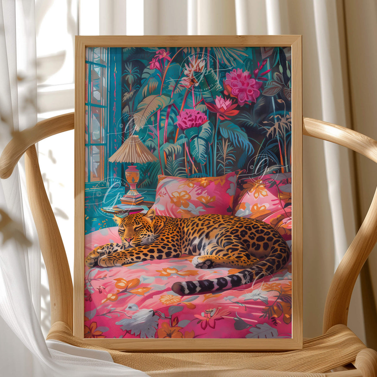 Dopamine Sleeping Leopard Wall Art