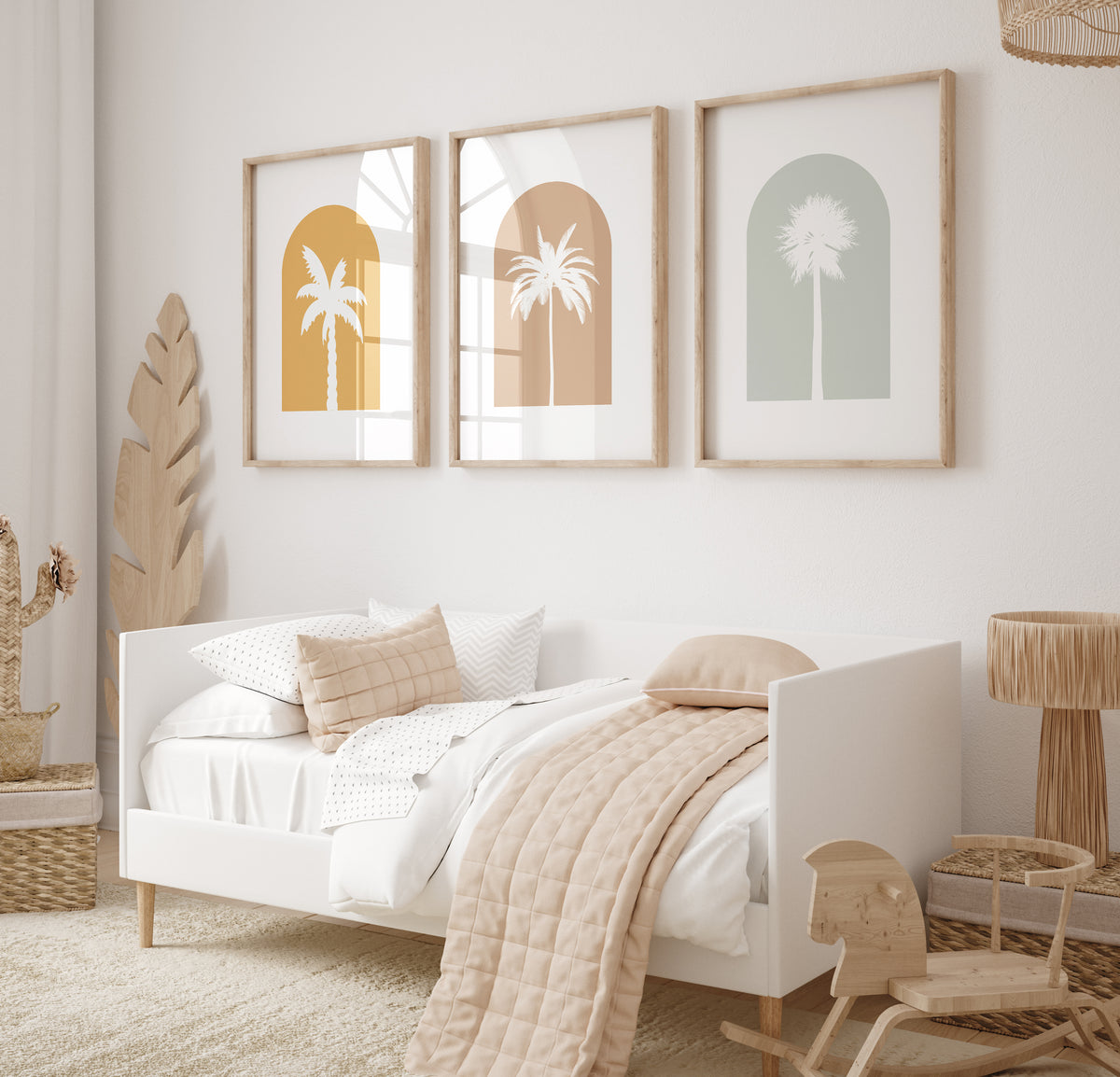 Boho Palm Tree Nursery Kids  Prints