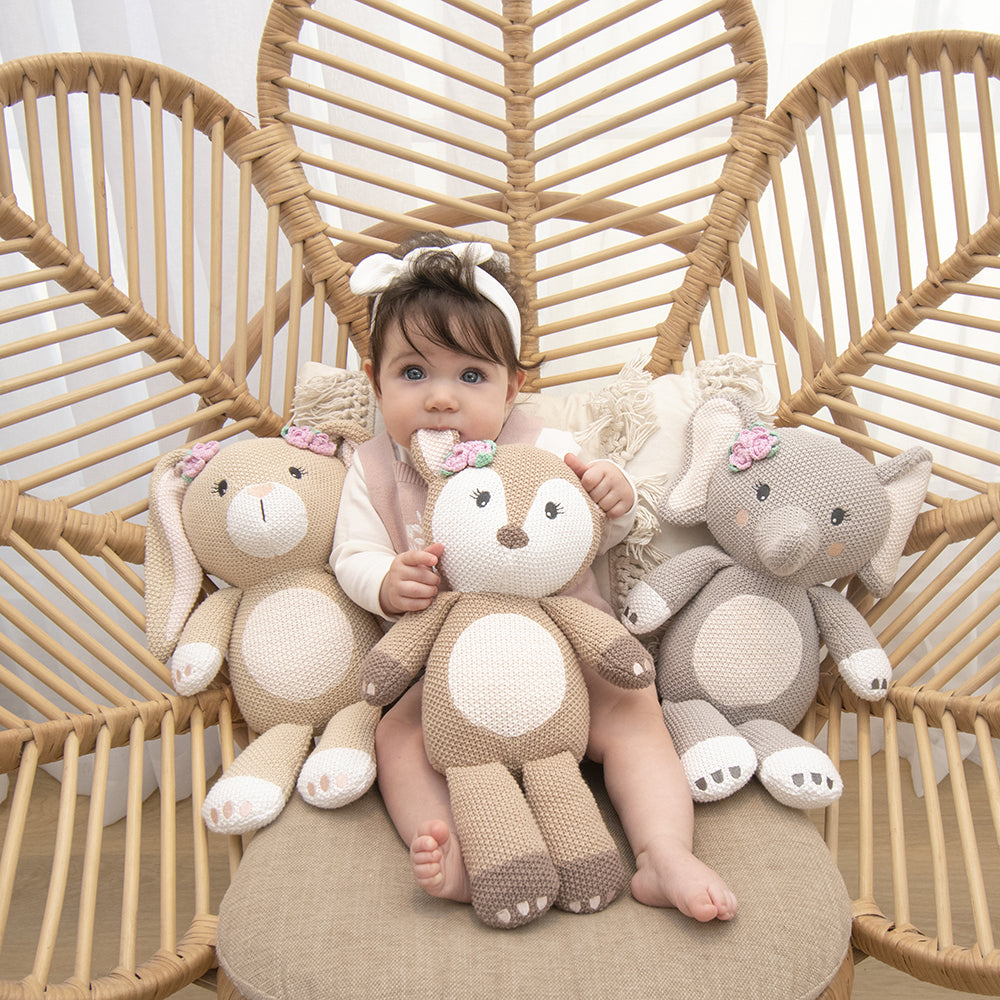 Ava the Fawn Knitted Toy -   Living Textiles
