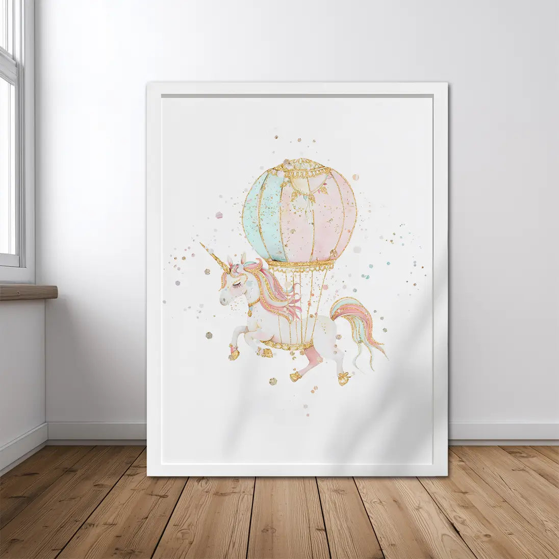 Pastel Unicorn Wall Art | Girls Nursery & Kids Room Print