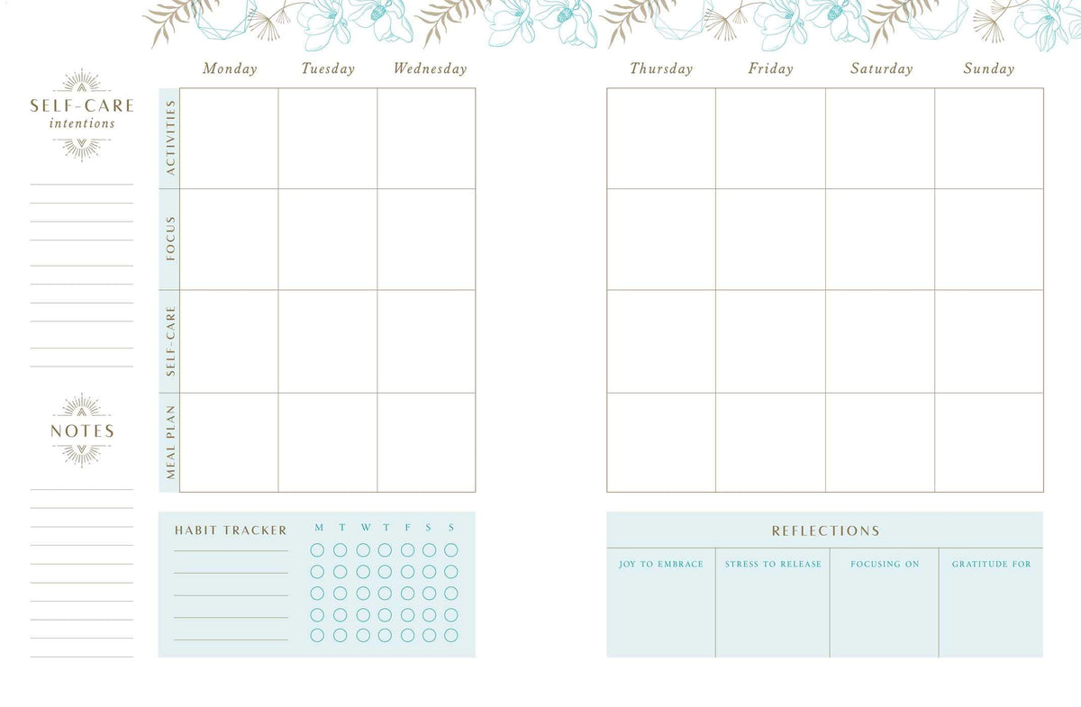 Self-Care 12-Month Undated Planner | Planner Diary