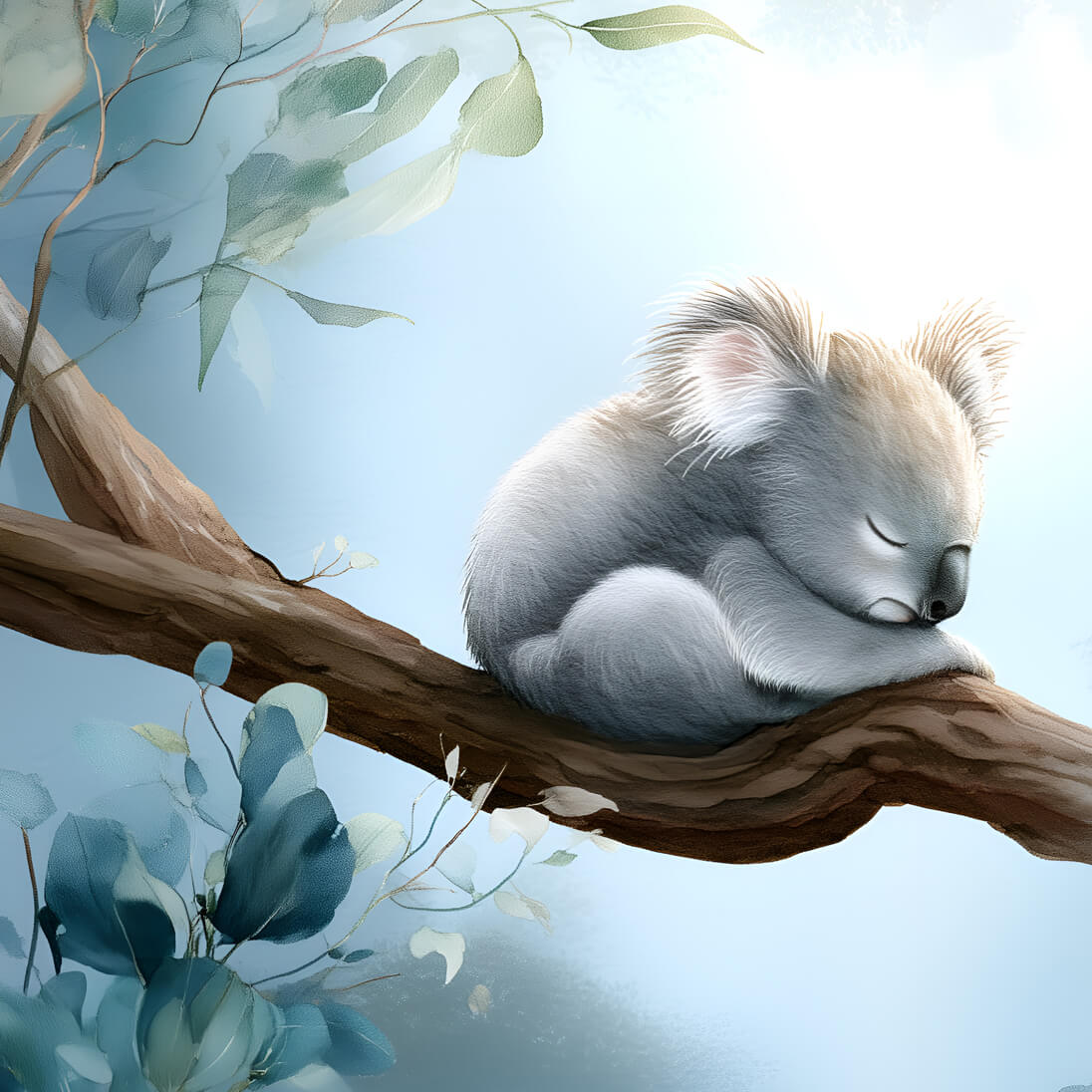 australian animal nursery prints with soft watercolor style