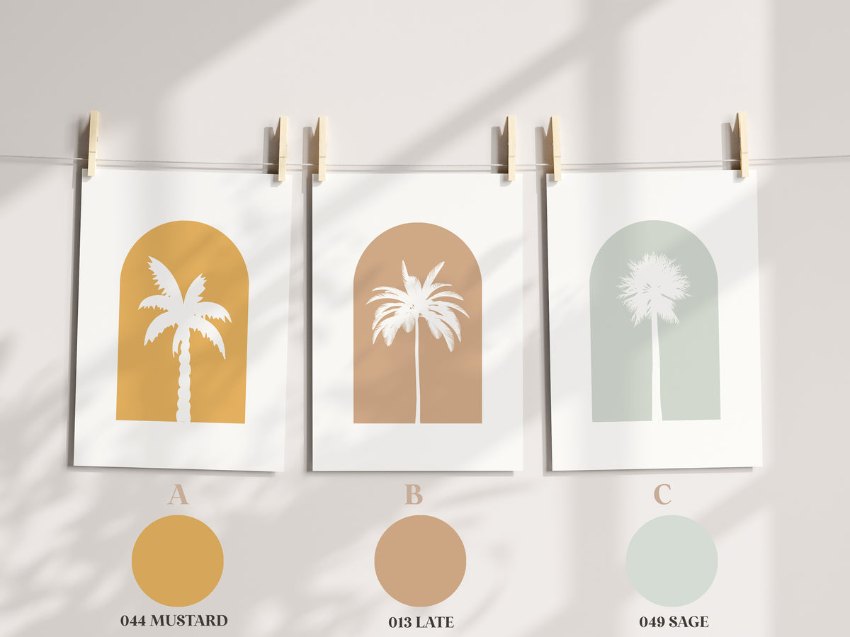 Boho Palm Tree Nursery Kids  Prints