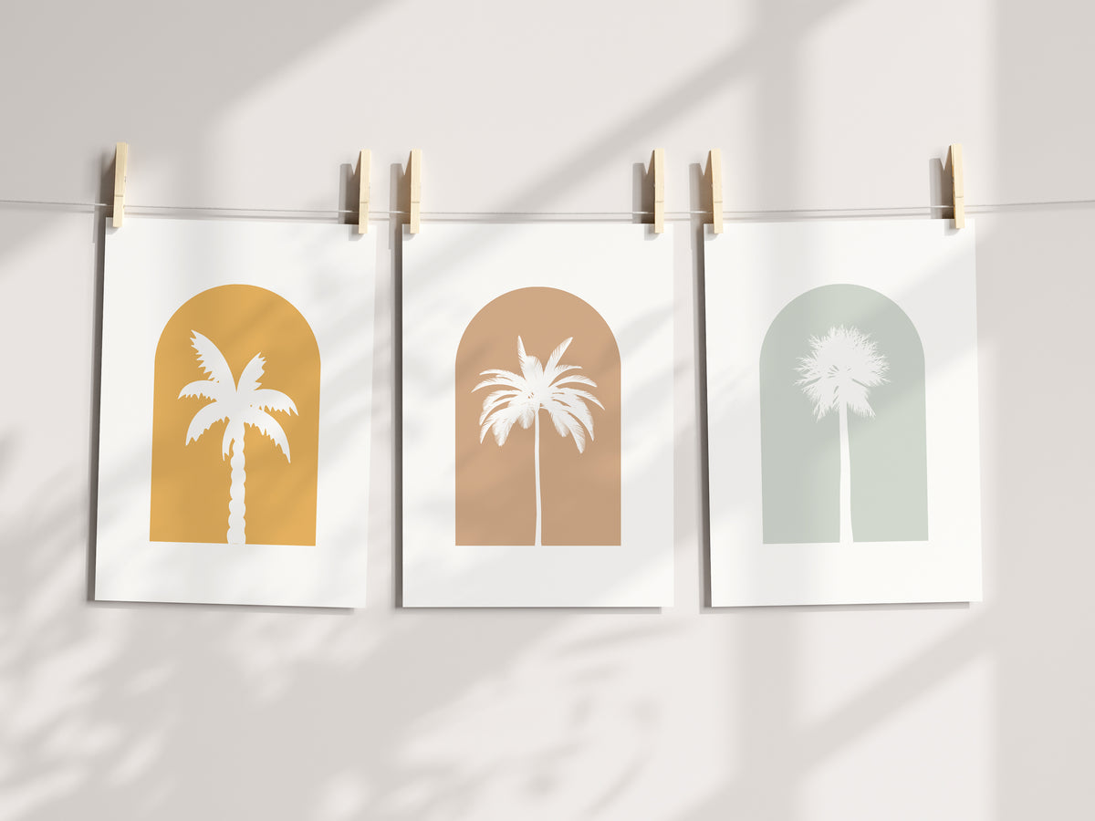 Boho Palm Tree Nursery Kids  Prints