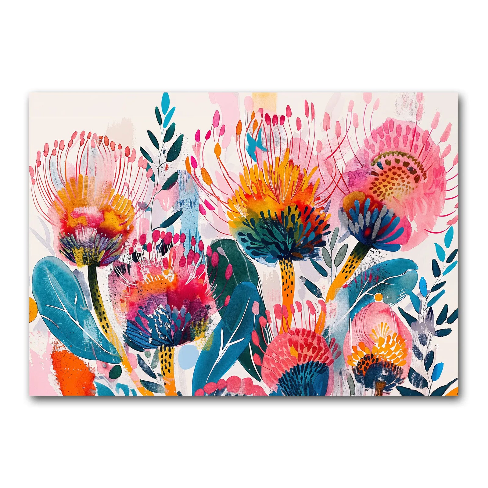 Native Australian botanical art print featuring detailed native flora.