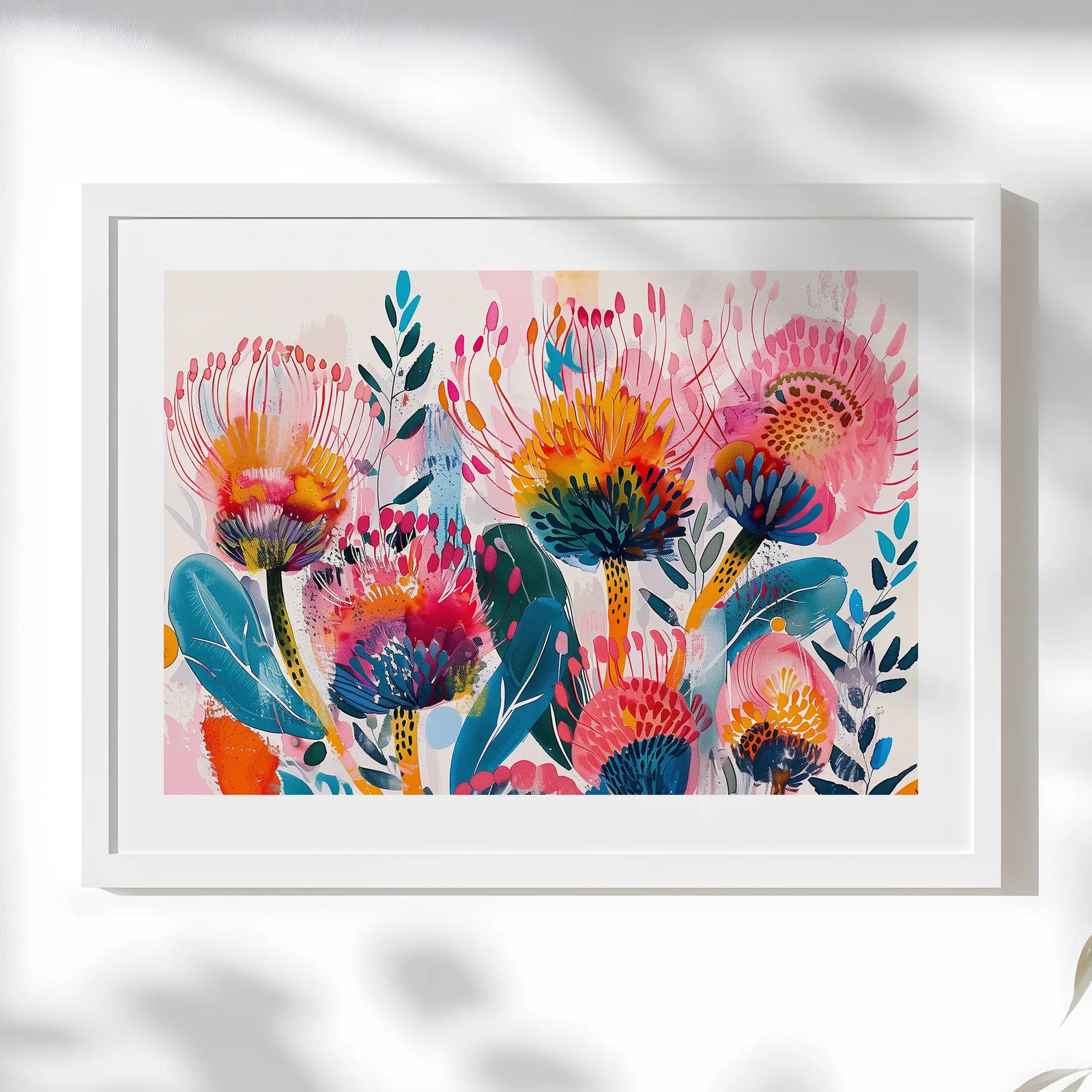 Native Australian botanical art print featuring detailed native flora.