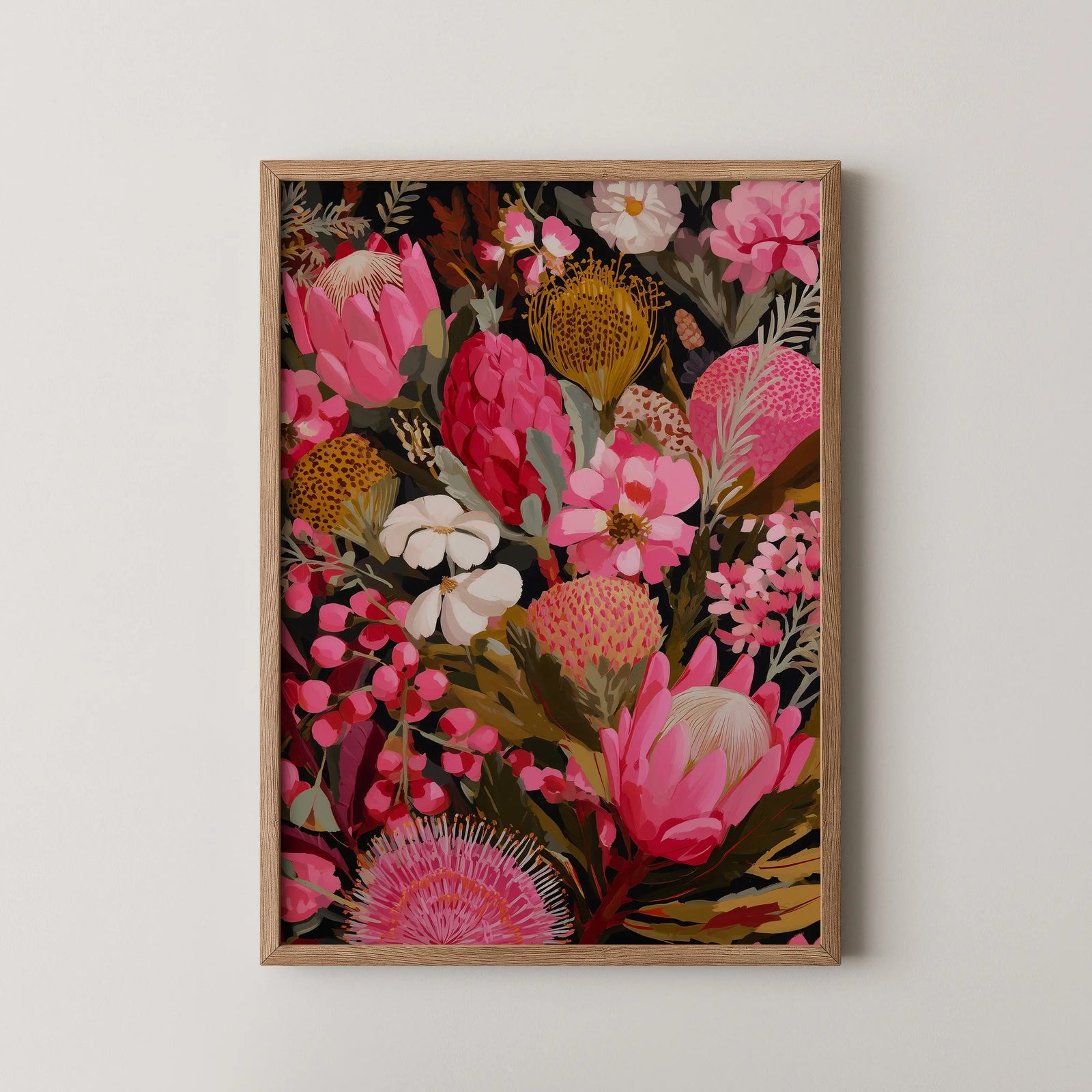 Australian Banksia Floral Wall Art Print