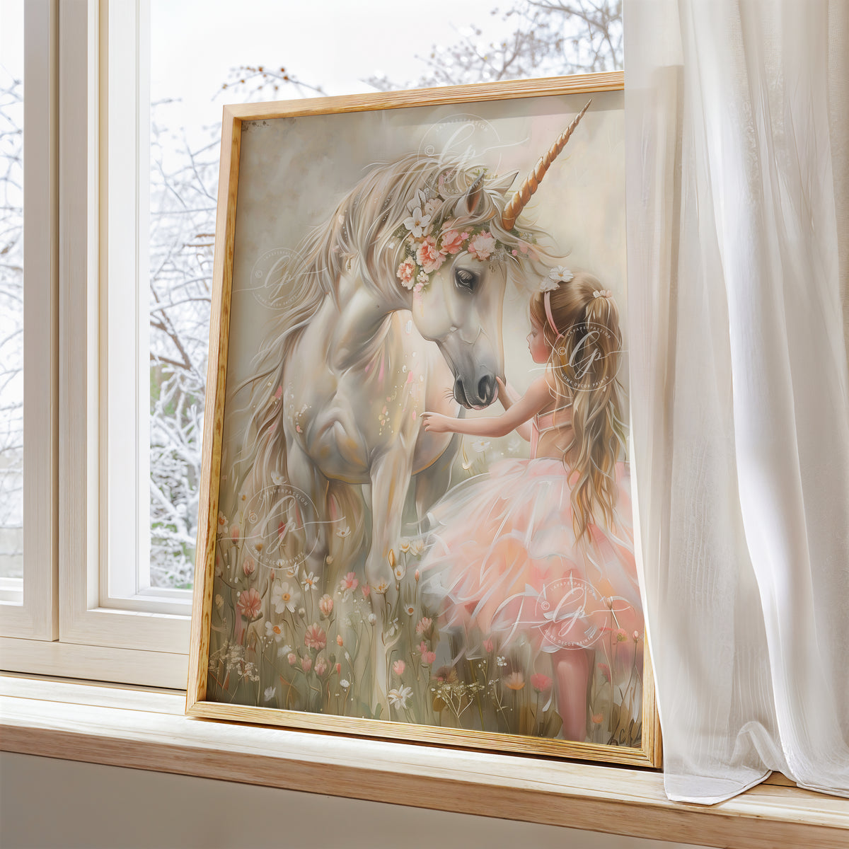 Unicorn wall art | Girls wall art