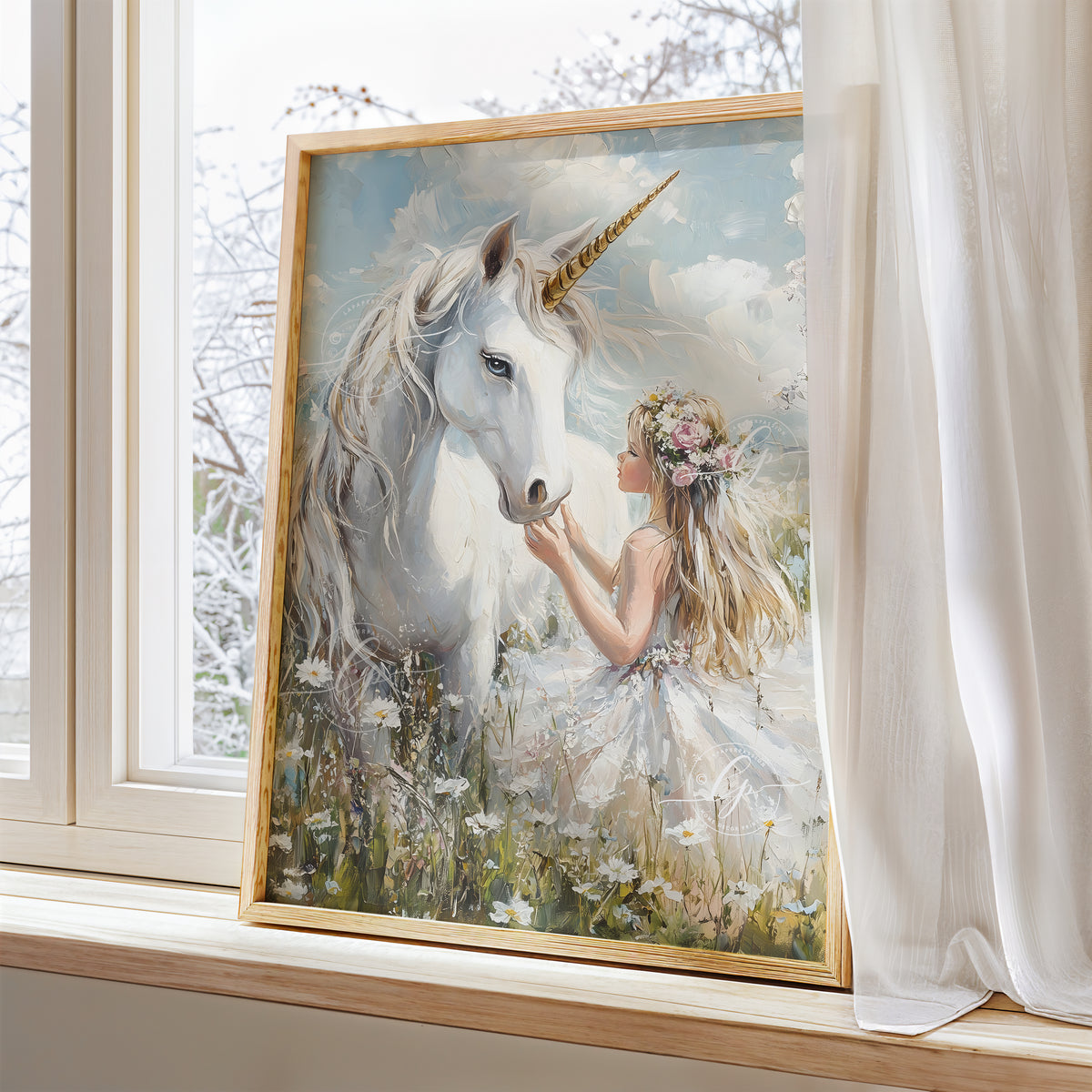 Unicorn wall art | Girls wall art