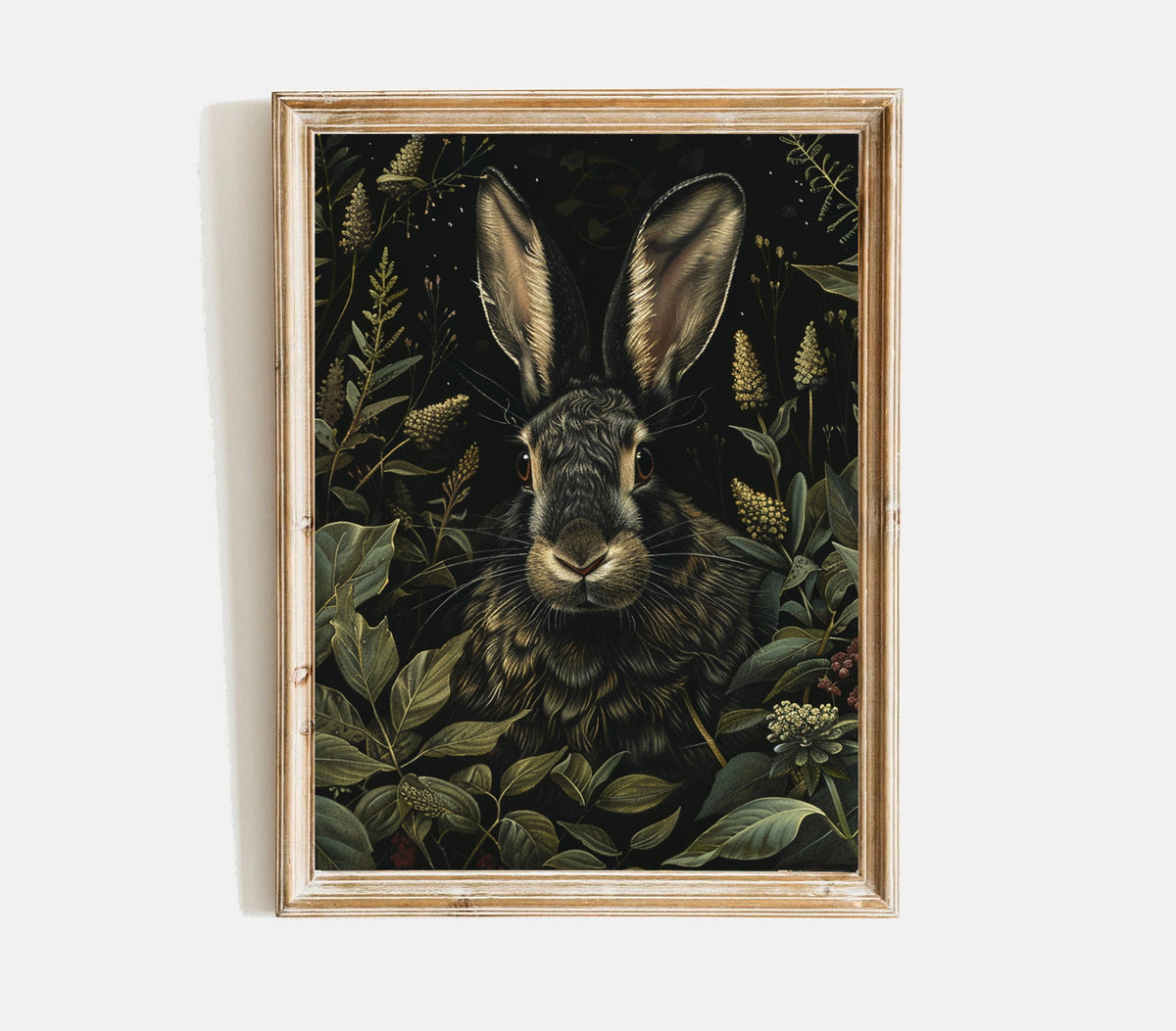 Vintage Bunny Print, Rabbit Wall Art, Hare
