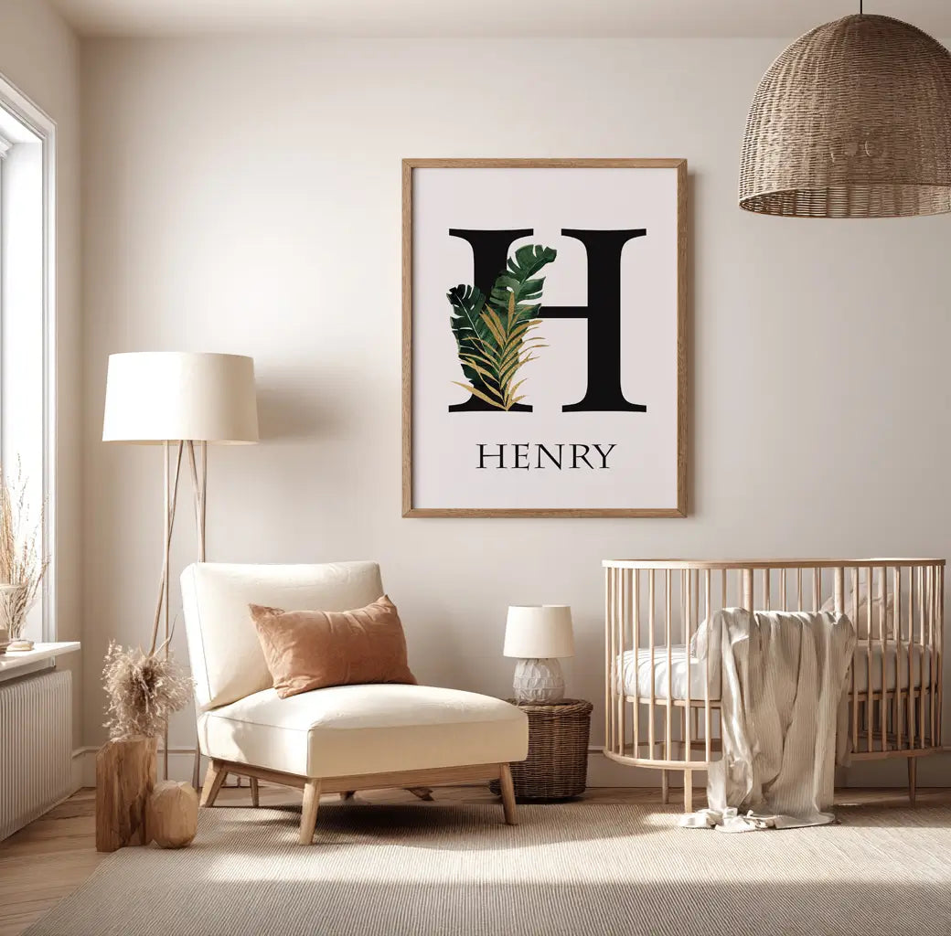 Customisable name artwork for children’s bedroom or playroom décor